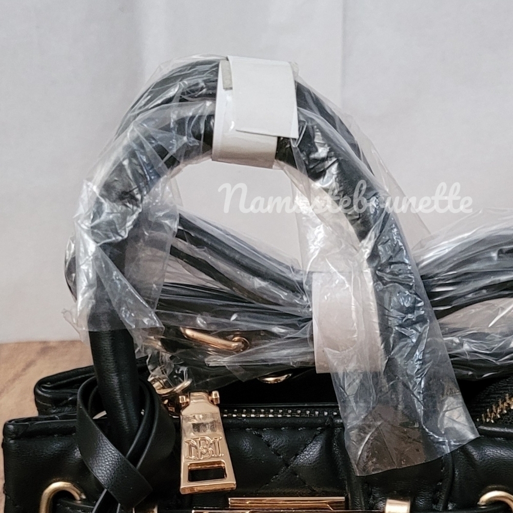$99 Badgley Mischka Mini Diamond Quilted Tote With Front Lock - Picture 14 of 15